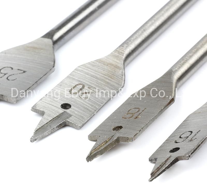 Flat Wood Drill Bit Carbon Steel Spade Hex Shank Cutter Carpenter Tool 6PCS