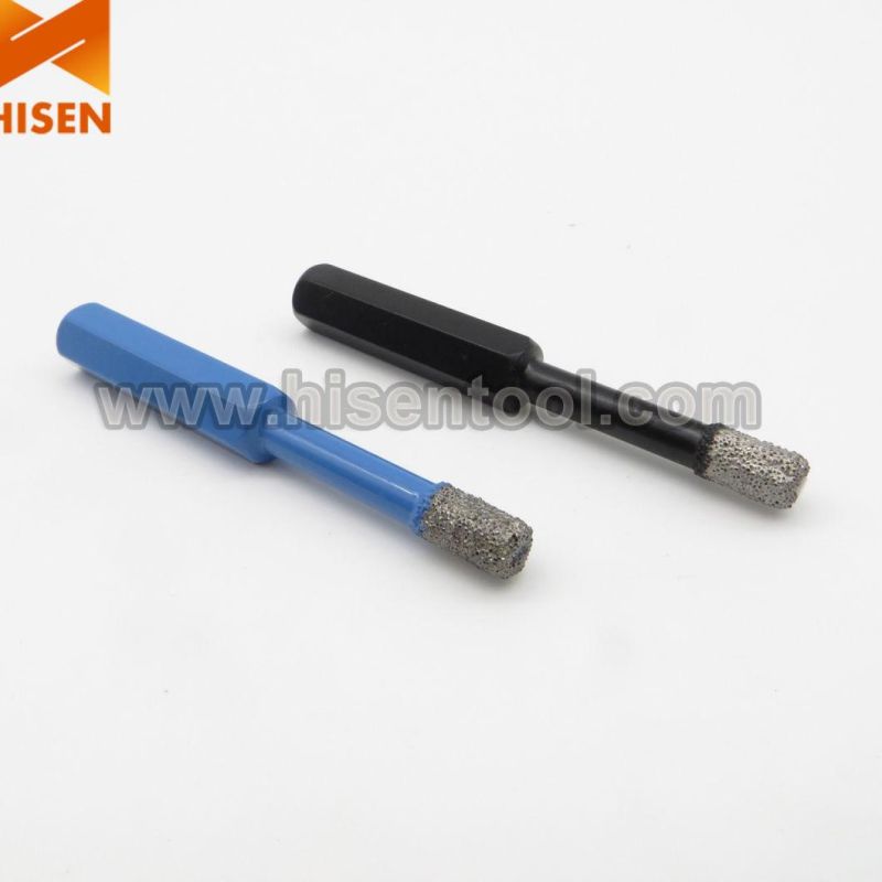 6mm Hexagon Vacuum Brazed Diamond Core Drill Bits for Porcelain Tile