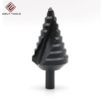 Triangle Shank Pagoda Step Drill Bits HSS Wood Metal Drilling