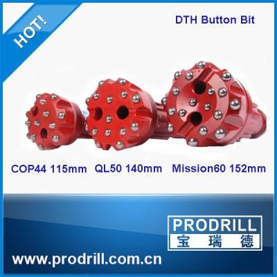 DTH Bit Cop44-115mm, Ql50-140mm, Mission60-152mm