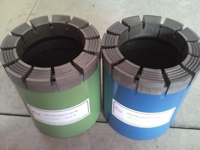 Diamond Core Drill Bits for Rotary Drilling with Water Flushing