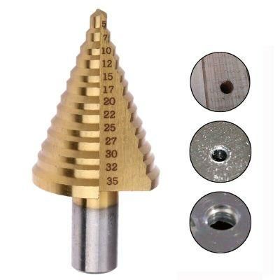 New Steel Step Shank Titanium Coated Drill Bit 5-35mm