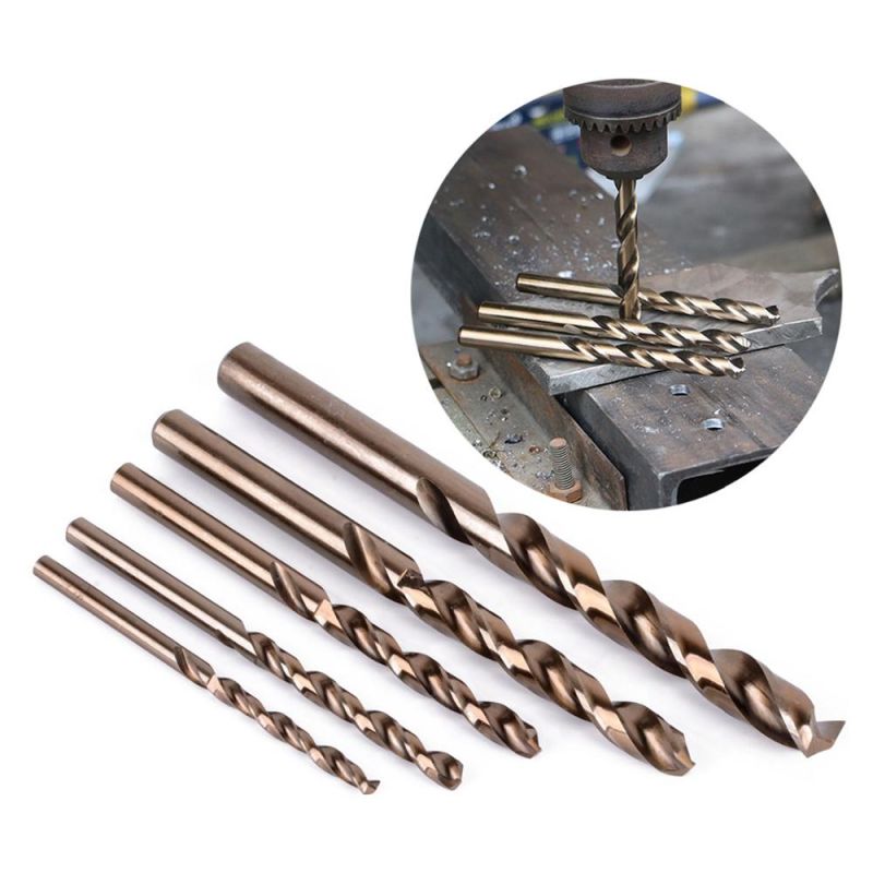 8 PCS HSS Twist Drill Bit Set for Drilling Metal Wood Masonry