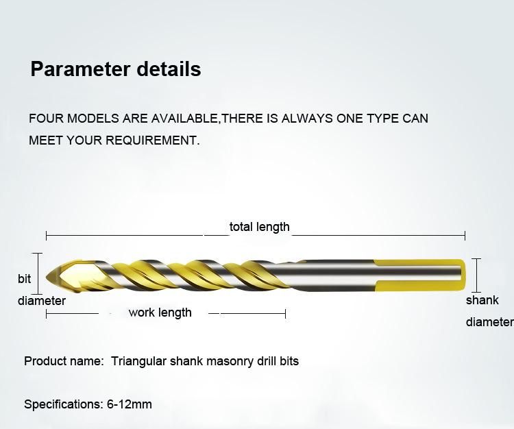 Tile Drill Bit Set for Drilling Ceramic Metal Aluminium Brick Wall