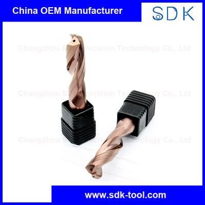 Long Life CNC Solid Carbide Drill Bit with Coolant Holes for Hardened Steel