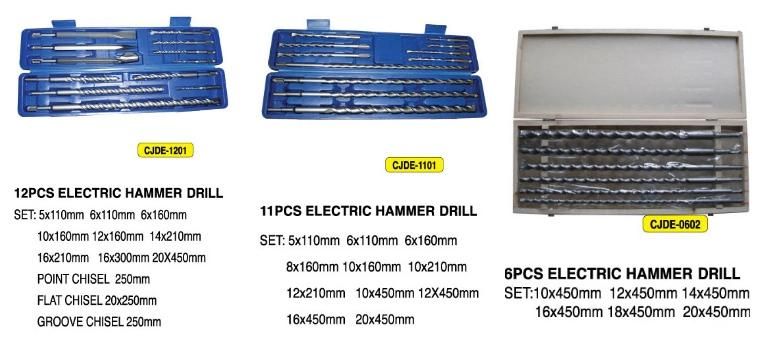 Electric Hammer Drills Bits Set for Concrete