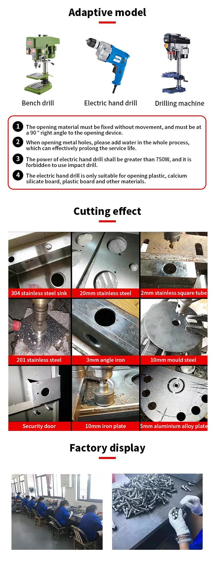 Pilihu Carbide Tipped Hand Tool Hole Saw Set for Sheet Metal Drilling