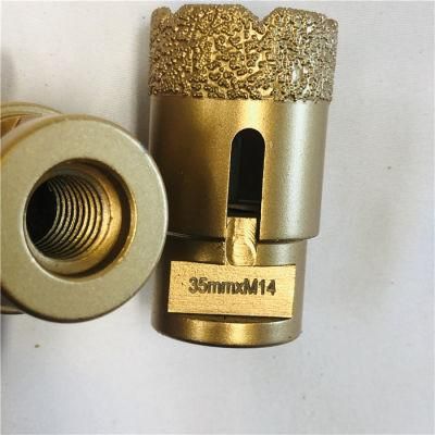 Hot Sale 35mm Vacuum Brazed Diamond Hole Saw Drill Bit Drilling Stone Tiles M14