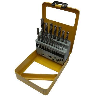 19 Pieces in Metal Box 1-10mm HSS Twist Drill Bit Set