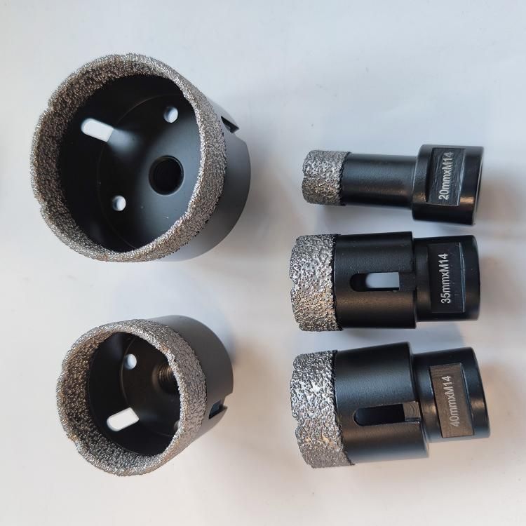 Vacuum Brazed Tiles Hole Saw Dry Diamond Core Bit Drills for Porcelain