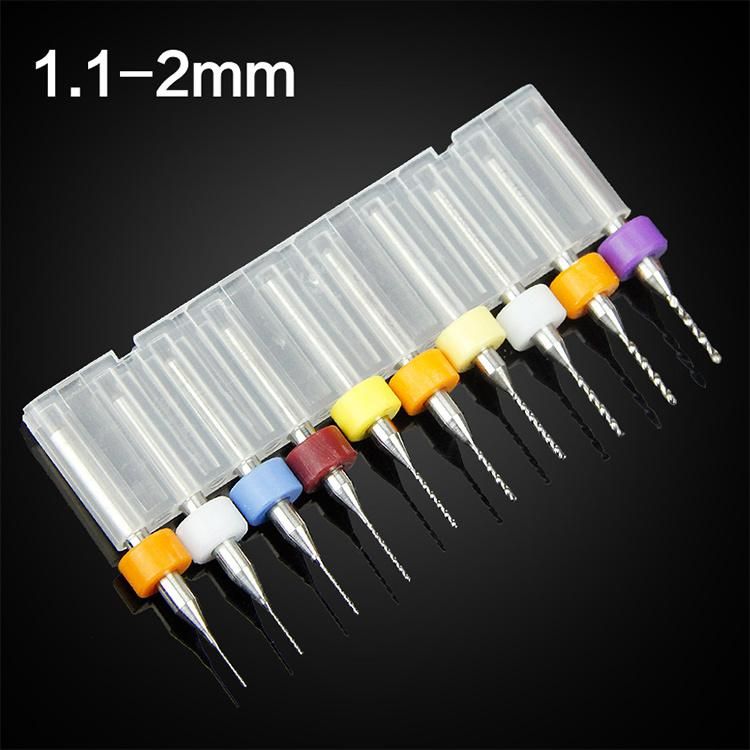 0.1 to 3.0mm Micro Mini Size Precision Twist Drill Bits for PCB Jewels