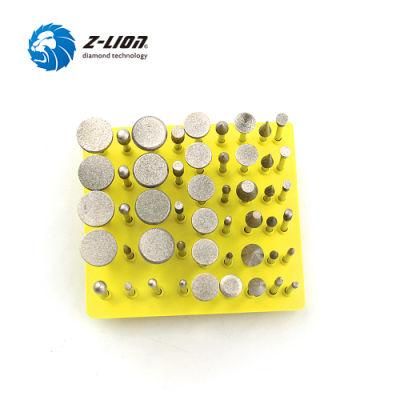 Z-Lion 50PCS Coated Rotary Alloy Grinding Head Point Diamond Abrasive Drill Burs