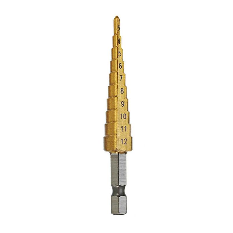 3PCS 1/4 Inch Hex Hex HSS Titanium Coated Step Drill 3 to 12 / 4-12 / 4-20mm