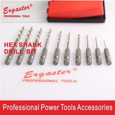 135degree Point Tin Finish Steel Hex Shank Drill