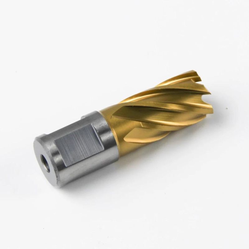 HSS Tin-Coated Annular Cutter Core Drill with Universal Shank