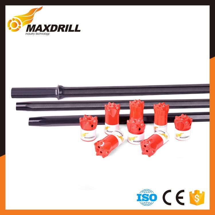 Maxdrill Alloy Steel Rods Drill Rods Tapered Rods for Quarrying