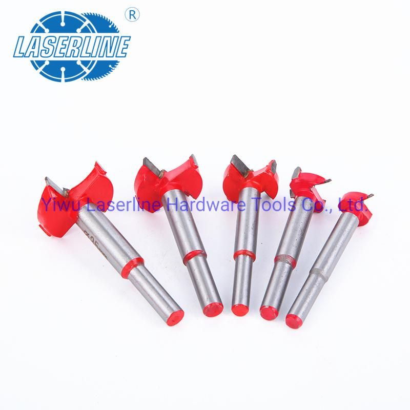 5PCS Tct Hinge Boring Forstner Drill Bit Set/Kit 15 20 25 30 35mm for Wood Hole Saw Cutter Round Shank