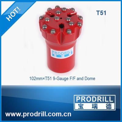 Mining Hydraulic Thread 102mm T51 Button Rock Drill Bit