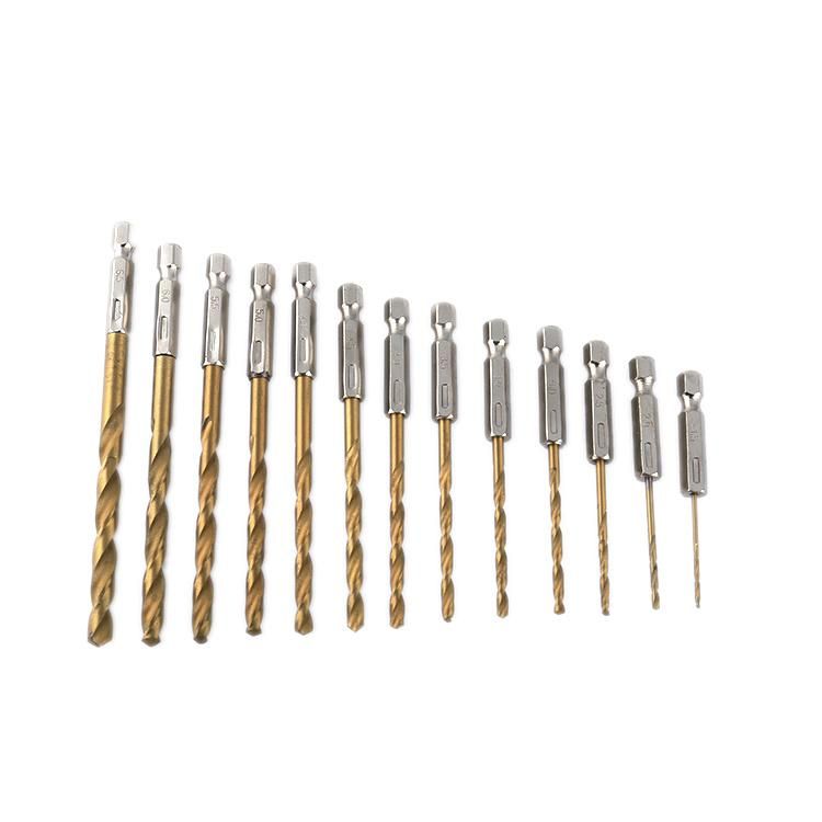 13PCS Twist Drill Bits 1.5 to 6.5mm with Hex Shank