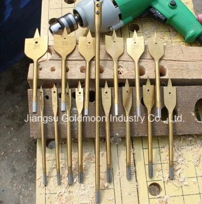 13PCS Titanium Coated Flat Wood Spade Flat Drill Bit Set