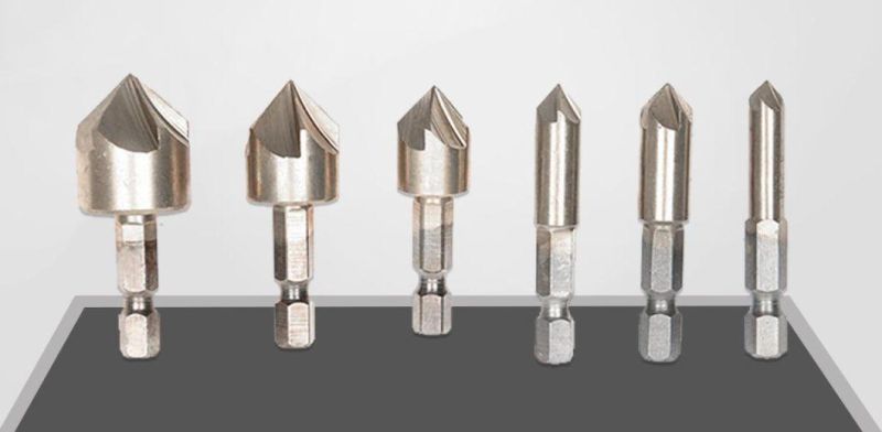 Five Flute Hex Shank HSS DIN335c Countersinks