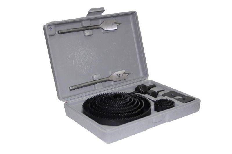 19PCS Carbon Steel Hole Saw Kit for Wood, Plywood, Drywall, PVC etc