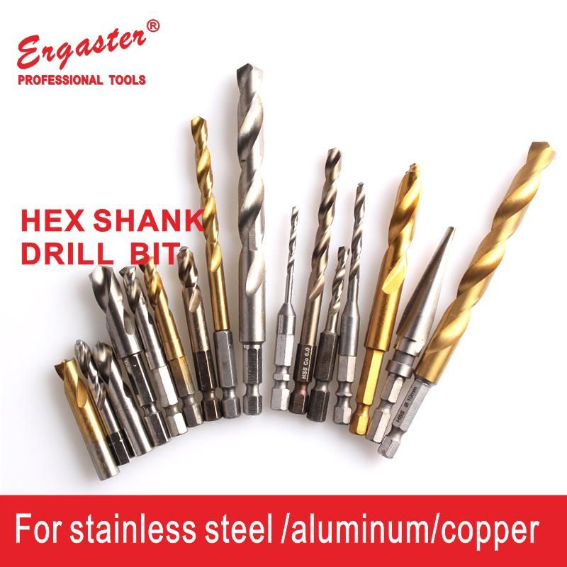 1/4" Hex Shank 5 Piece Metal Drill Bit Set