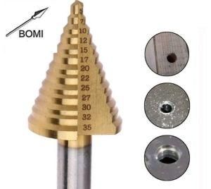 Power Tools HSS Drill Bits Factory Hex Shank Straight Flute Cone Titanium Step Drill Bit
