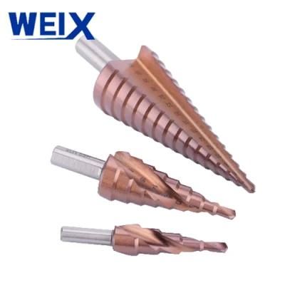 High Quality 1/4-1-3/8 Drill Set 5 PCS HSS Hole Saw Two Steps Single Flute Step Kit Drill Bit