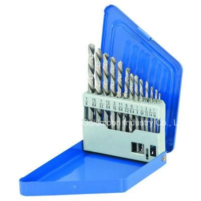 13PCS HSS Left Hand Twist Drill in Metal Case