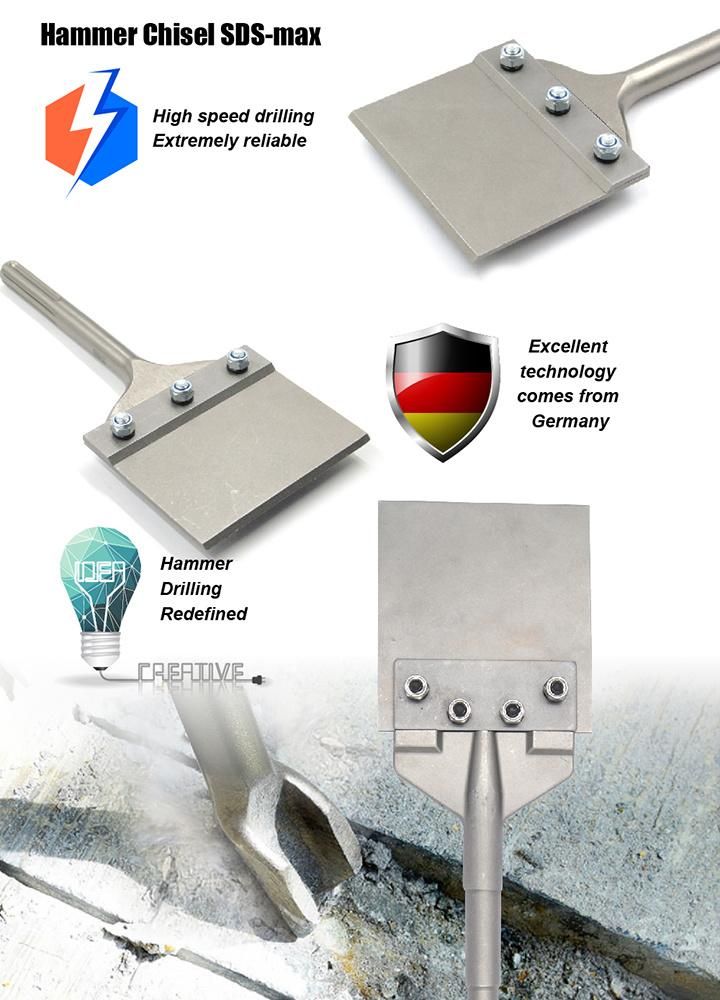 Supreme Quality Floor Scraper Spade Hammer Chisel SDS Max for Concrete Cement Masonry Brick Tile Ceramic Porcelain Demolition