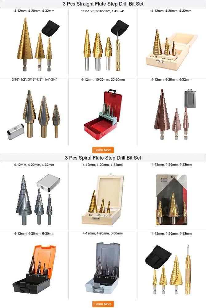 HSS Drills Spiral Flute Original Surface Coating HSS Step Drill Bit (SED-SD-SFOS)