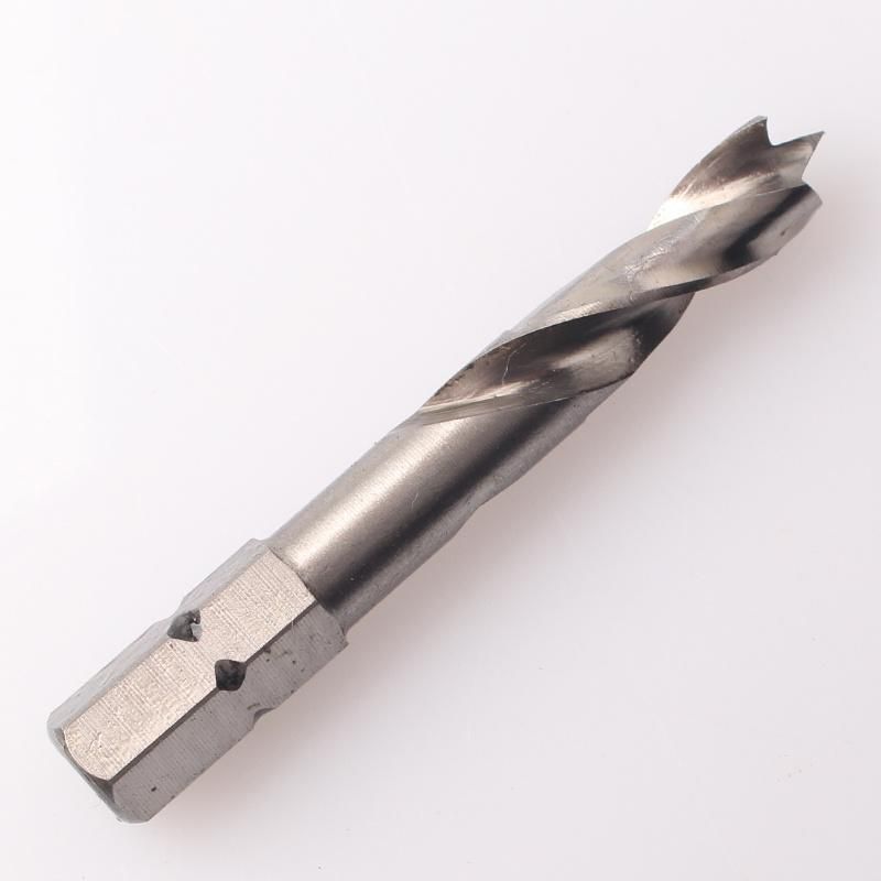 HSS Hex Shank Edge Ground Wood Brad Point Drill Bit