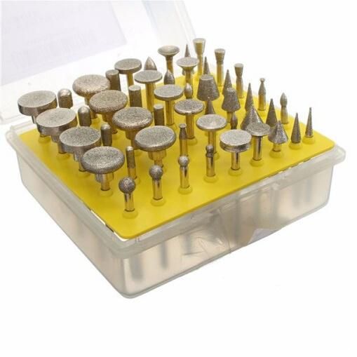 50PCS/Set Diamond Coated Grinding Head Grinding Bur