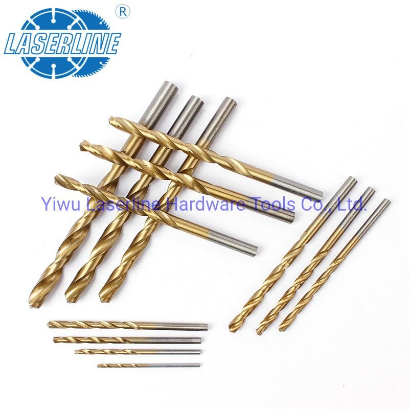 Hot Selling 1.0-13.0mm 25PCS HSS Titanium Coated Twist Drill Bit Set for Metal Wood Metal Case