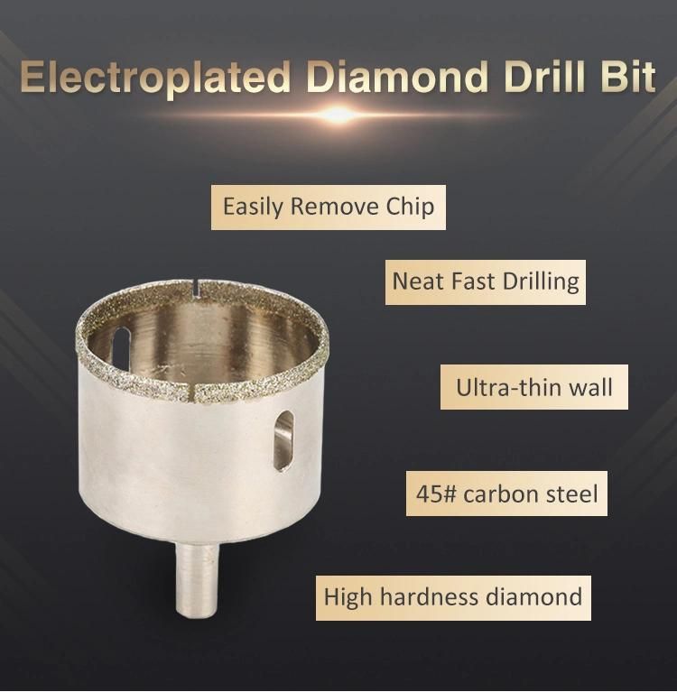 Electroplate Diamond Core Drill Bit for Glass Drilling
