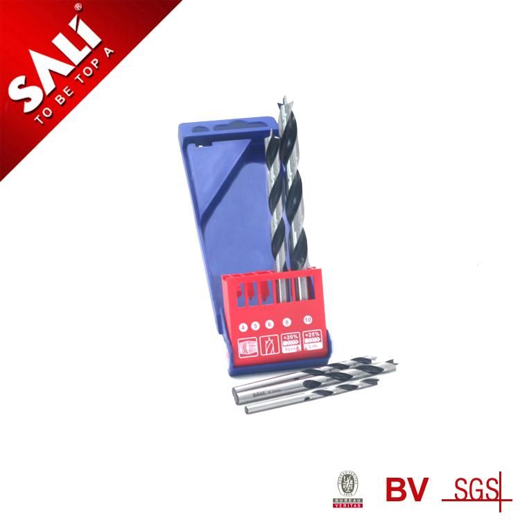 Sali High Quality Rolled Brad Point Twisted Wood Drill Bits Set