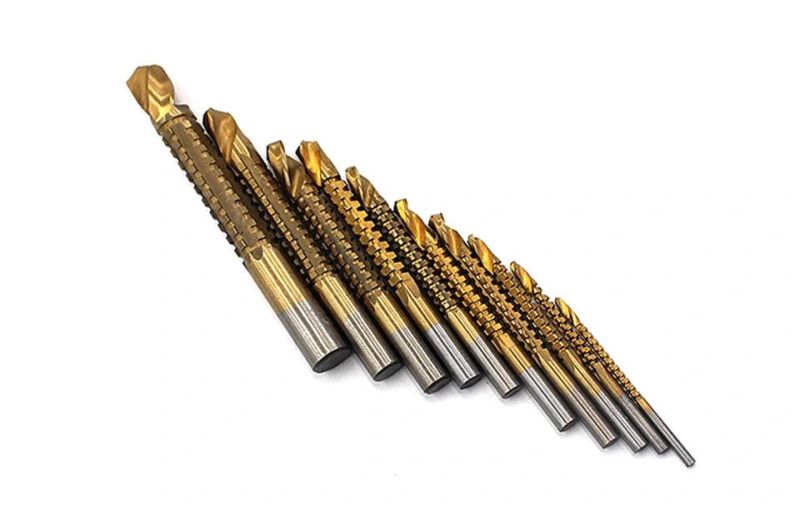 Z-Lion 3-13mm 10PCS Spiral Groove Serrated Wood Working Sharp Tool Drill Bit