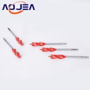 Hex Shank 4 Flutes Wood Working Auger Drill Bit for Wooden Drilling