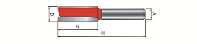 Tungsten Carbide 4PCS Double Flute Straight Wood Router Bit Set