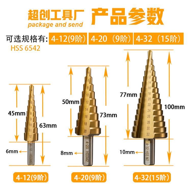 High Quality HSS Straight Flute Step Drill