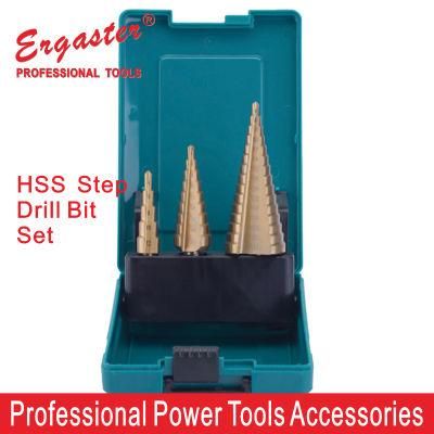 Titanium-Coated HSS Step Drill Set 3PCS