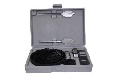 Holesaw Kit 19 PCS Carbon Steel Hole Saw Set for for Soft Wood, Plywood, Drywall, PVC etc