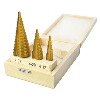 4-12mm HSS Step Drill Bit Set Titanium