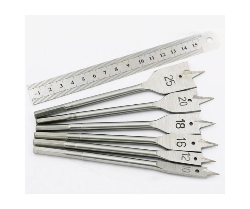 Tricuspid Woodworking Flat Drill Woodworking Bit Hexagonal Handle Woodworking Opener Set