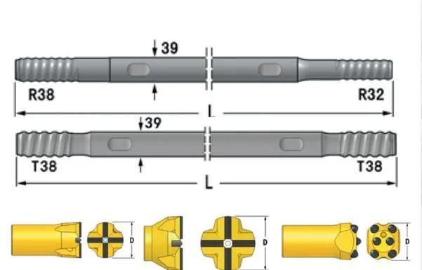 Mining/Water Well DTH Drill Rod Drill Pipe for DTH Hammer Drilling