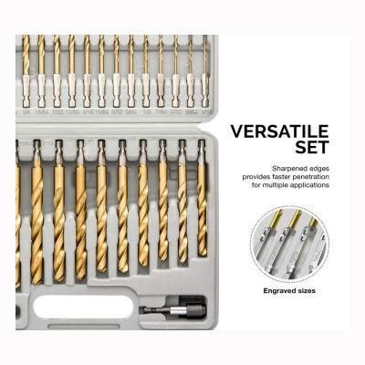 Titanium Coated Hex Shank Drill Bit Set with High Quality