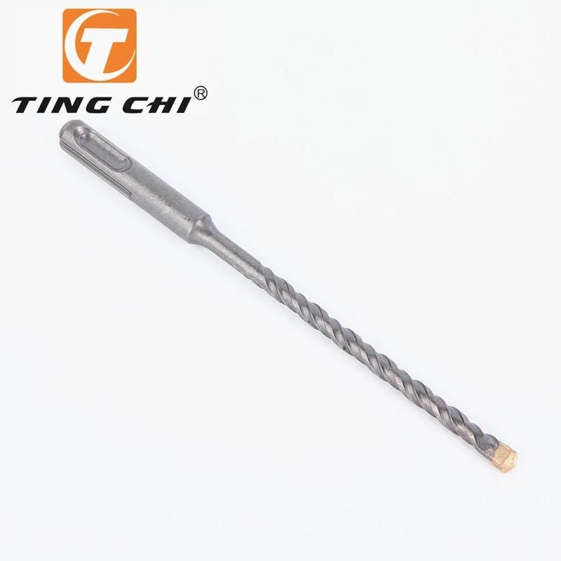 High Quality SDS-Plus Hammer Drill Bit with Solid Carbide Tip Double Flute for Drilling Concrete, Granite, Brick, Block, Tile, Marble