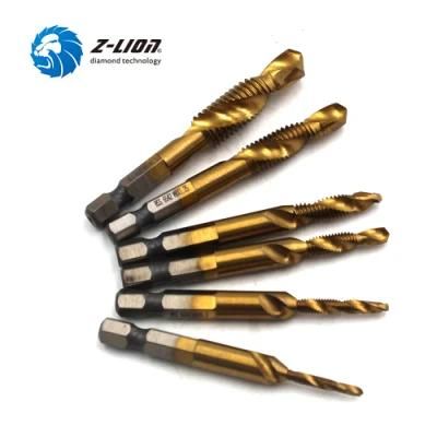 Z-Lion 6PCS High Speed Steel Quick Metric Combination Woodworking Tool HSS Twist Drill Bit Set for Wood/Iron/Aluminum