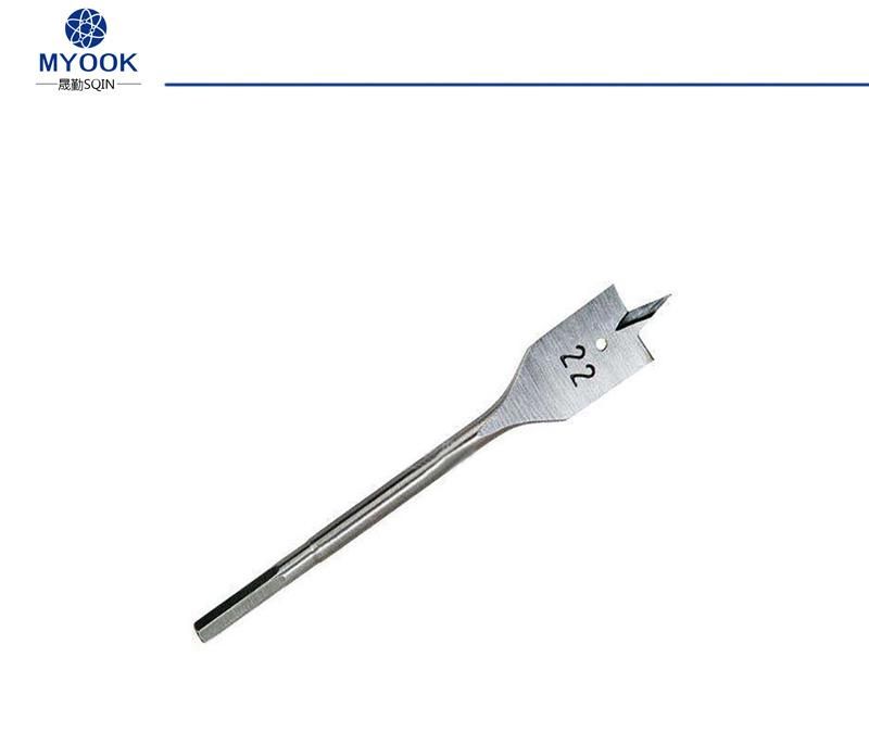 Woodworking Spade Bit with 3 Cutting Spurs Flat Wood Drill Bit for Drilling Plywood Chipboards